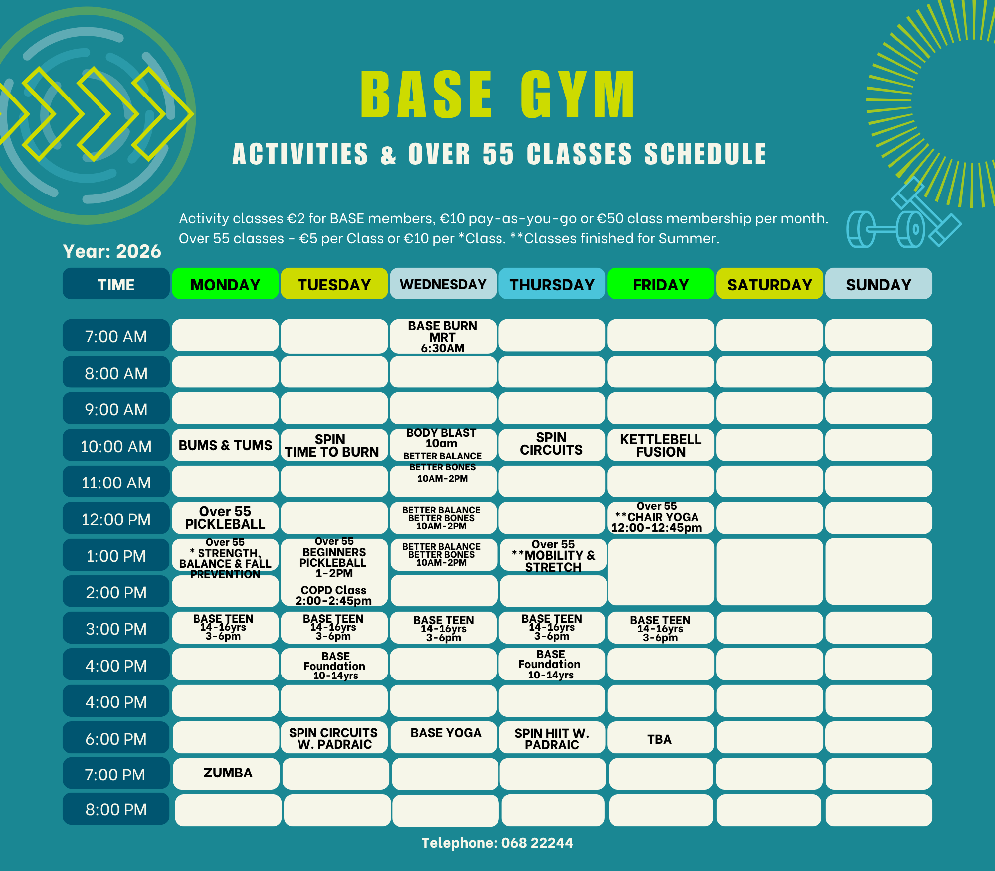 Fitness Activities Listowel Community Centre